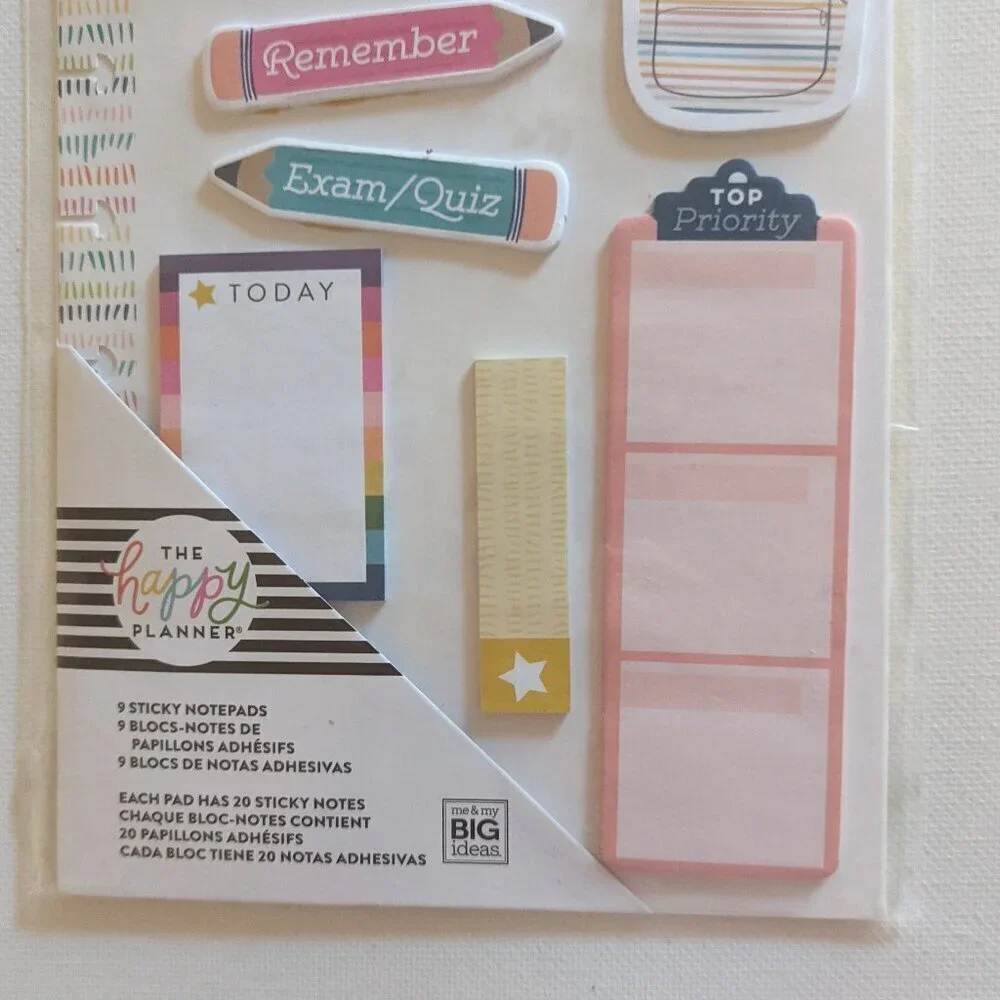 NWT Happy Planner Student 180pc Sticky Notes Pads College Christmas Holiday Gift